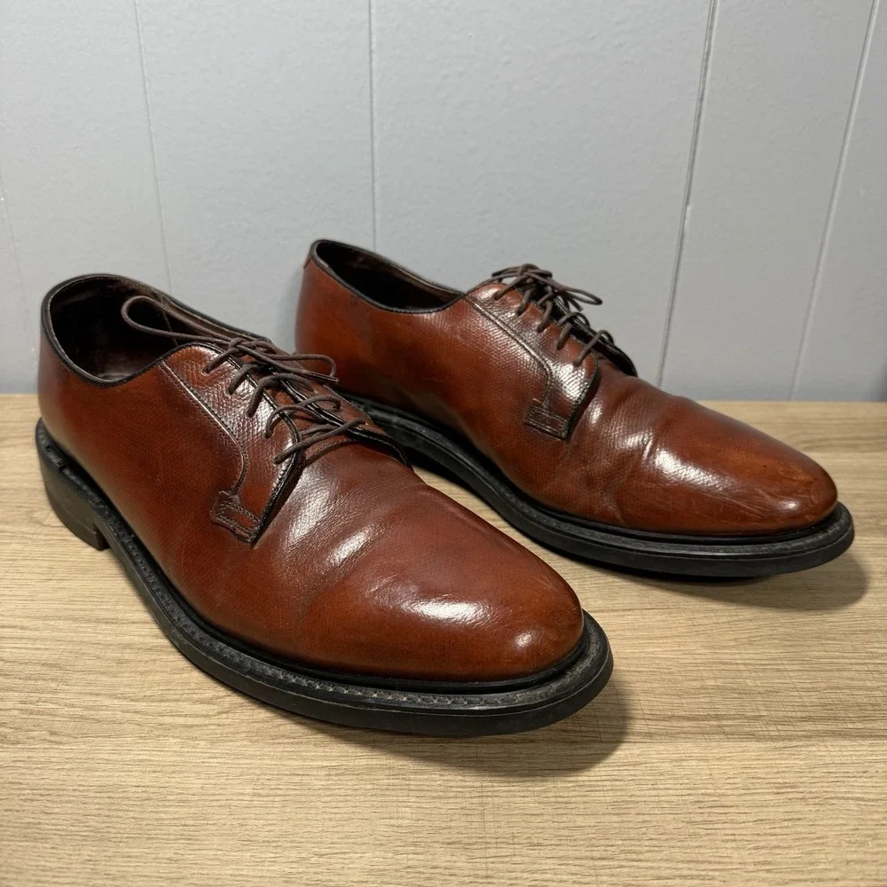 Stuart‎ McGuire Oxfords Dress Shoes Mens 9S Made in USA Chestnut Leather Career